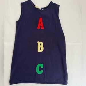 The Beaufort Bonnet Navy Dress with ABC Appliqué